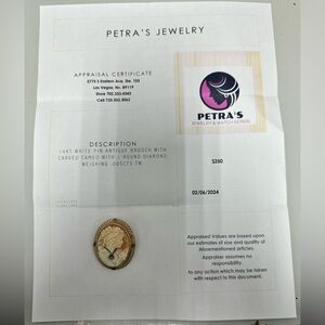 ❗️SOLD❗️Antique Brooch Diamond Cameo